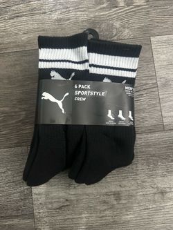 Men’s black Puma Socks shoe size 6-12