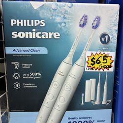 Philips Sonicare Advanced Clean Rechargeable Toothbrush 2-Pack