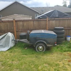 1970's One Of Only Two Ever Built Aluminum Car Trailer.