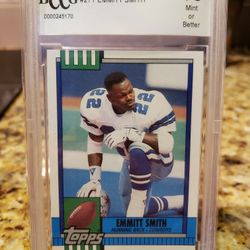 1990 Topps Traded Emmitt Smith Graded Card Mint 10