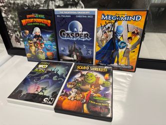 Kids Animated DVD Lot of 5 – Megamind, Casper, Shrek, Ben 10, Monsters vs Aliens
