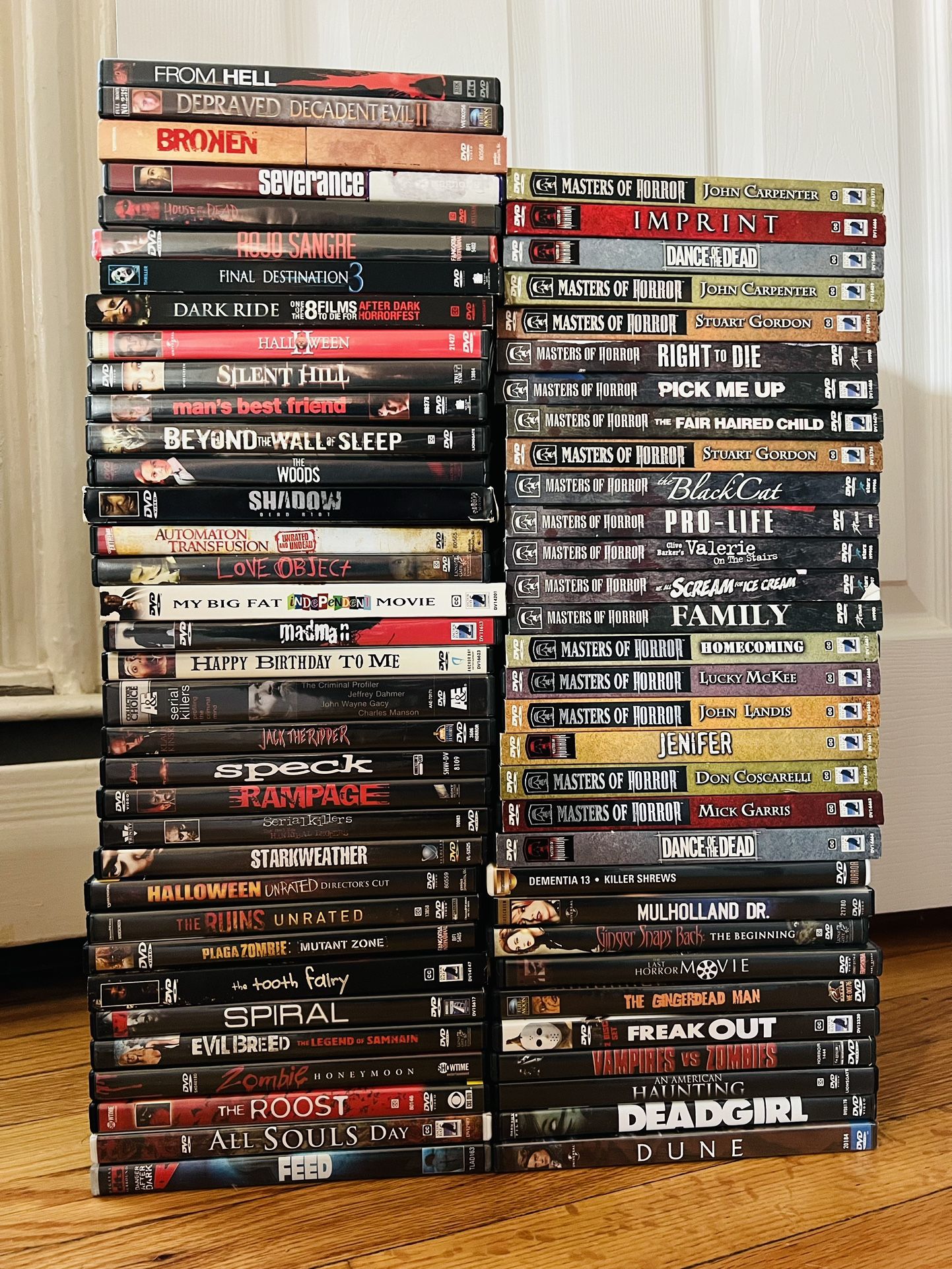 80 HORROR DVD LOT (Masters of Horror, Asian/Japanese Horror And More)
