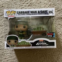 Funko Pop Avatar Last Airbender  Convention Exclusive Cabbage Man And Cart 