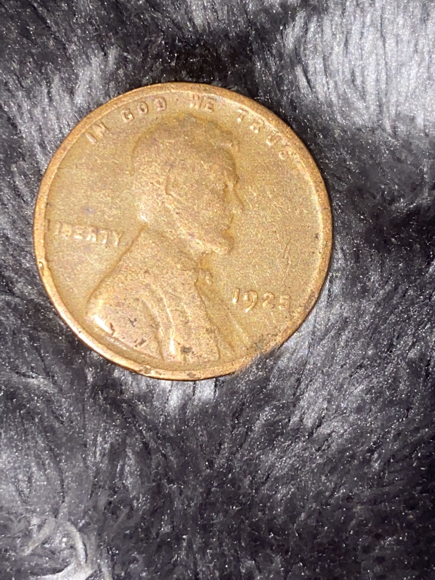 1925 Lincoln Wheat Cent Penny Coin 