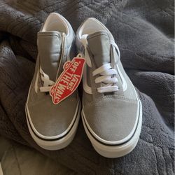 White And Grey Old School Vans 