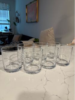 Set of 7 short glasses
