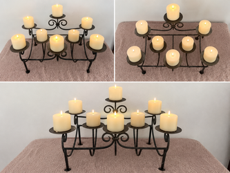 Vintage Style Wrought Iron 7-Candle Candelabra – Rustic Home Décor – $35