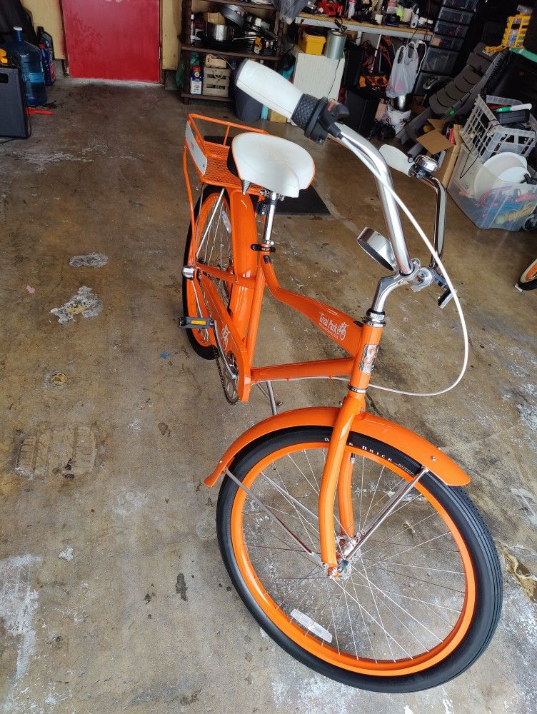 26” Felt beach cruiser bicycle, great park neighborhood special edition 3 speed orange