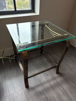 Small Glass Side Table
