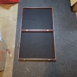 Wood Display Case With Felt Linner.