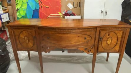 Vintage Solid Wood Credenza
