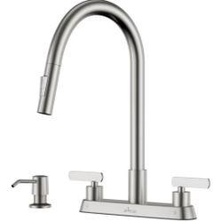 APPASO 2 Handle Kitchen Faucet with Soap Dispenser