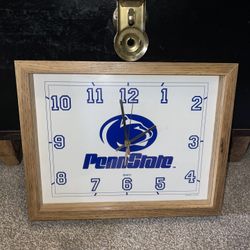 Quartz NCAA Penn State Nittany Lions World Clock Vintage Classic Used Pre Owned.