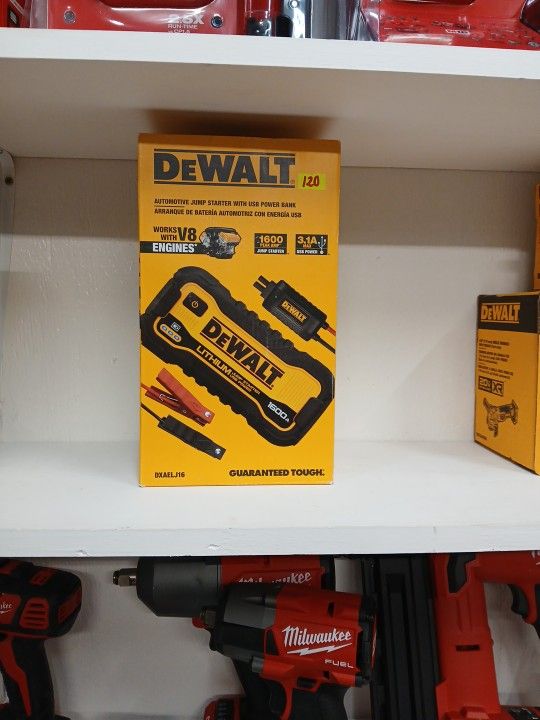 Dewalt. New Automotive Jump Starter With USB Power Bank