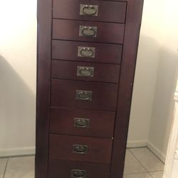Cherry wood jewelry cabinet