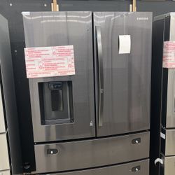 Samsung French Door Refrigerator Dark Stainless Steel 