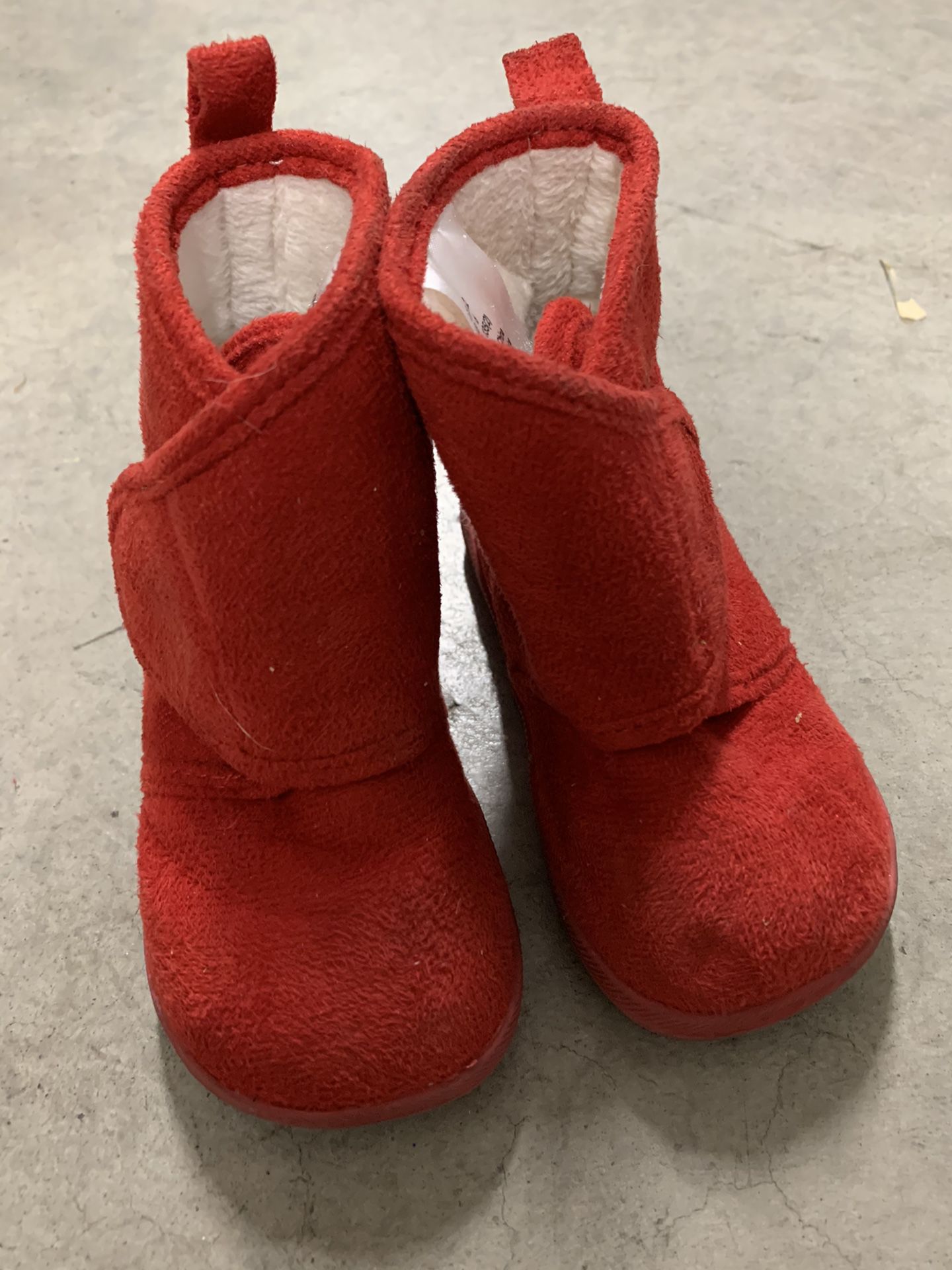 Baby girl red boots - size 6