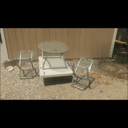 Glass Table Set 
