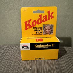 Vintage Kodacolor II Film Cartridge, 12 Exposures