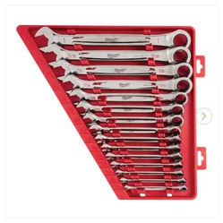 SAE Ratcheting Combination Wrench Set (15-Piece