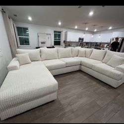 Brand New Super Plush Comfy Corduroy Sectional Set