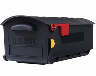 ARCHITECTURAL MAILBOXES Patriot Large Capacity, Plastic Post Mount Mailbox, Black