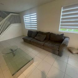 Gray Modular Sofa (2-Piece