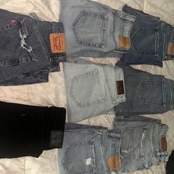 Hollister, AE, Levi’s, and Abercrombie and Fich Jeans