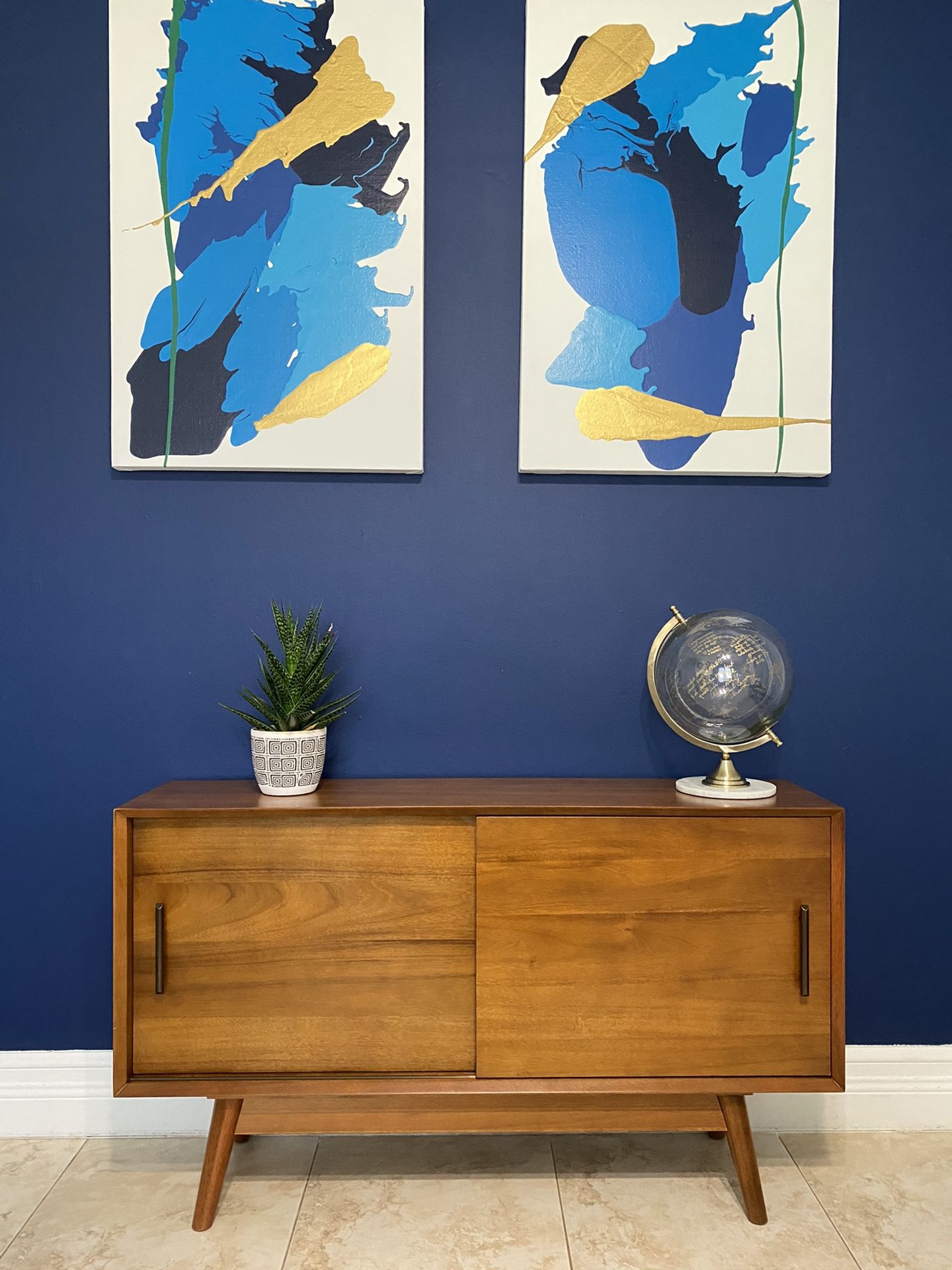 Williams-Sonoma Mid-Century Narrow Media Console