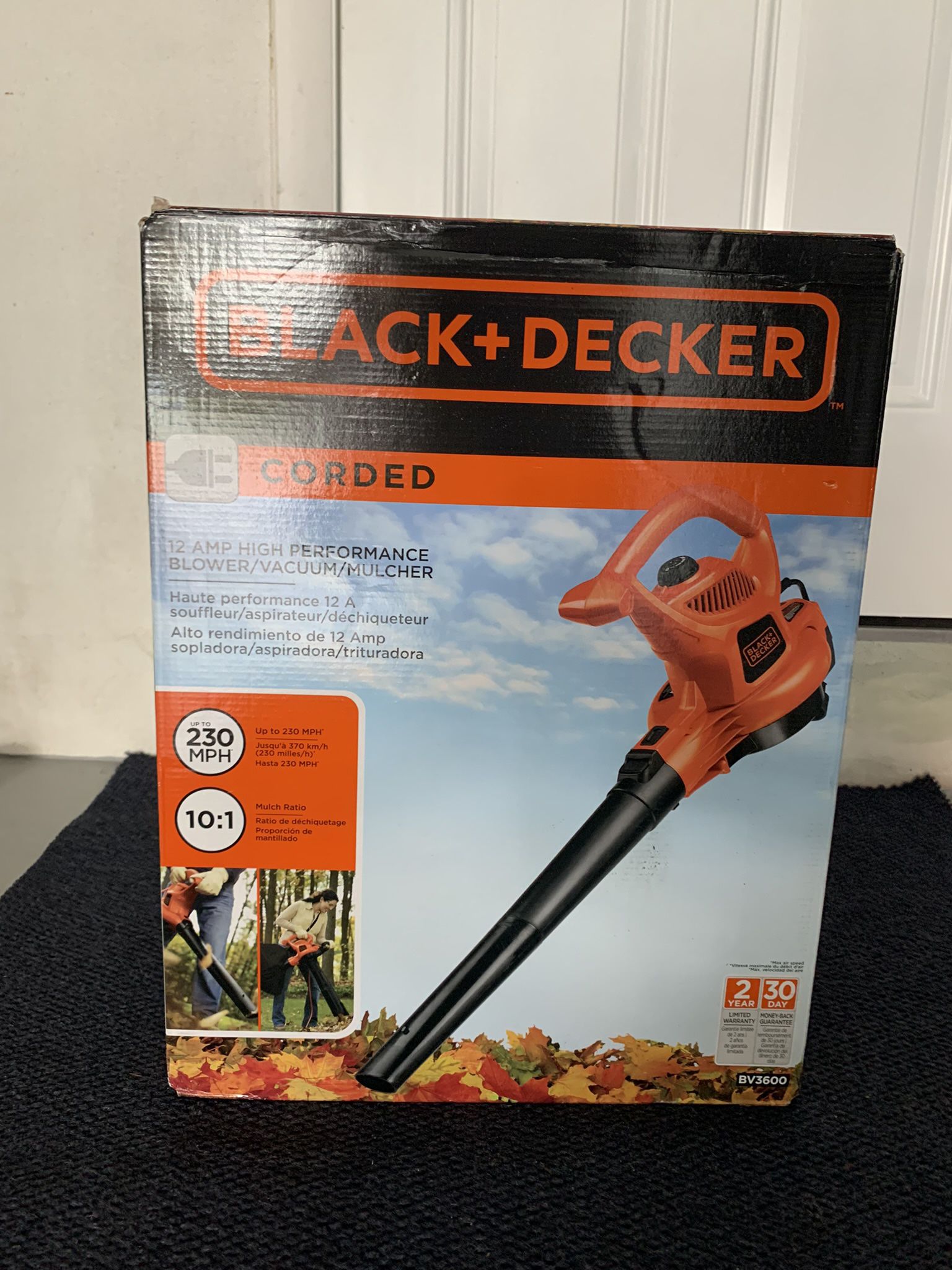 Black Decker Bv3600 Blower Vac,12A