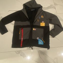 Black And Gray Cookies Large  Jacket Raincoat 