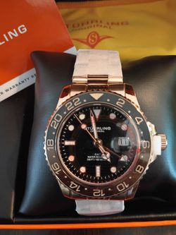 Stuhrling GMT Rosegold Rootbeer & Two-tone Rootbeer