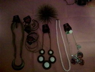 4 necklaces and six bracelets