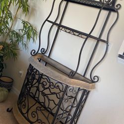 $60 OBO ✨Wine rack from Bombay Co. Heavy and missing glass. Must pick up $60✨
