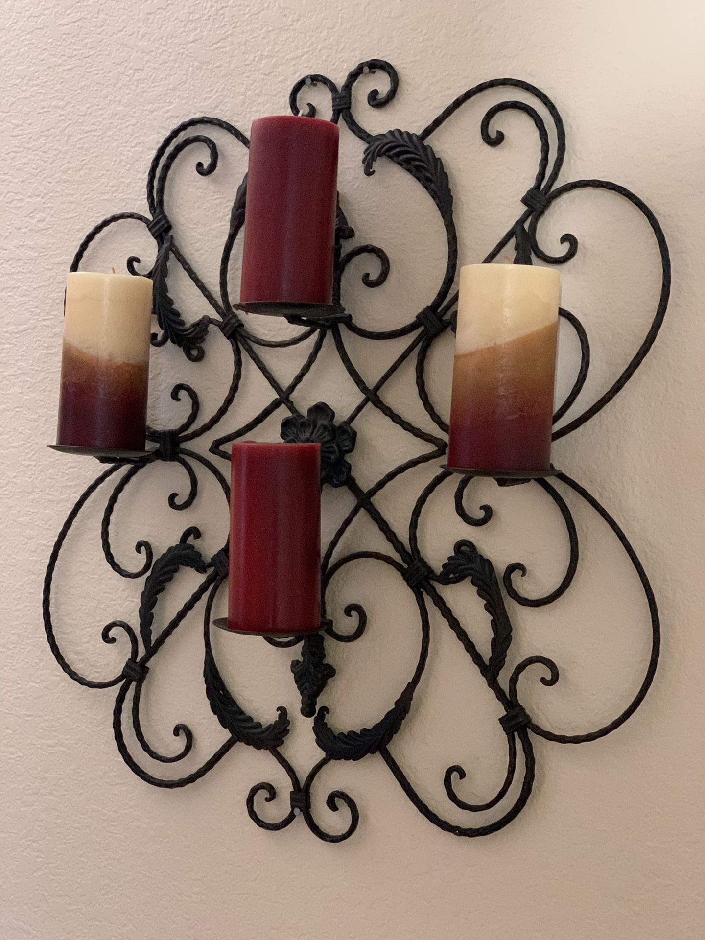 Metal Candle Wall Sconce 