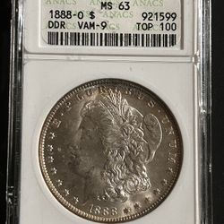 1888-O Morgan Silver Dollar DDR VAM-9
