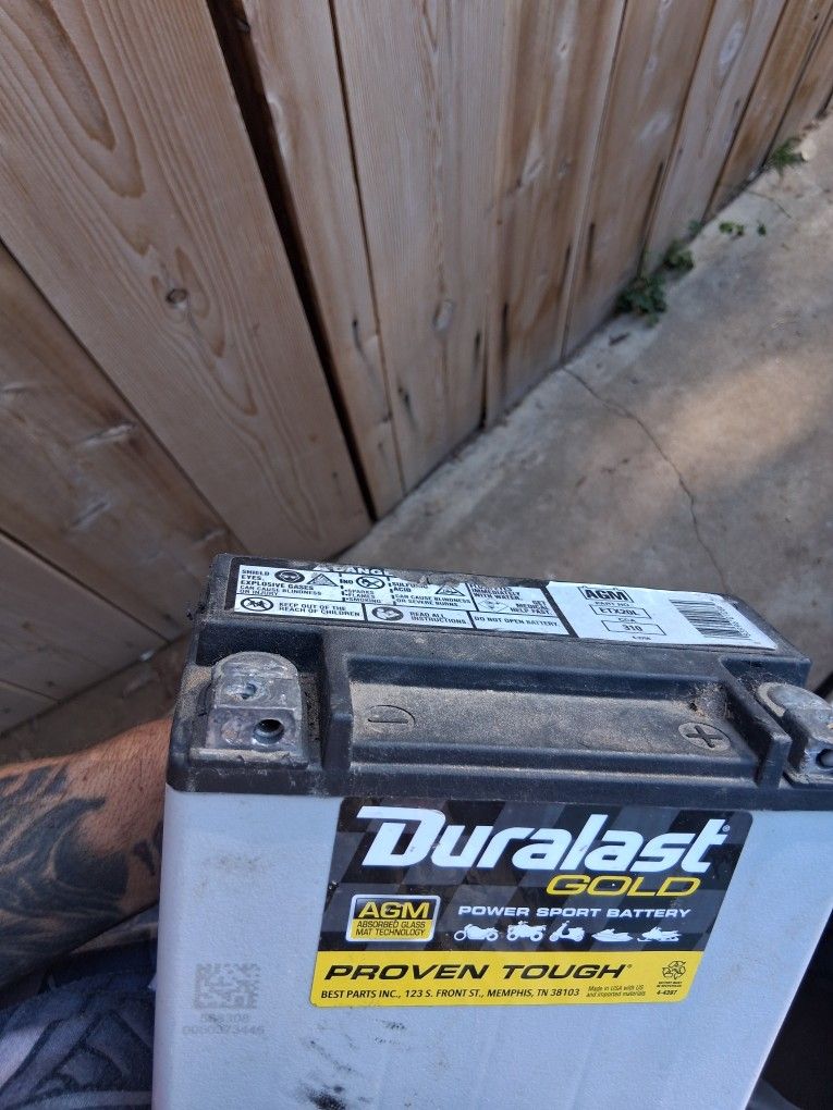 AGM ETX20L Duralast Gold motorcycle battery