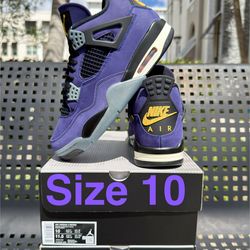 Jordan 4 Retro Lakers Size 10 NEW Lakeshow Travis Union Fragment