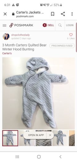 Carter's one piece winter suit