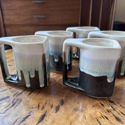 Vintage Rodolfo Padilla Coffee Mugs w/Stand