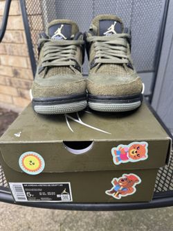Jordan 4 Retro SE Craft Medium Olive Kids