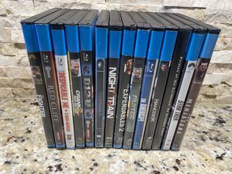Lot of 14 Blu-ray Movies Original Blockbuster Cases -b