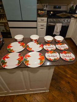 Fall Harvest Dinnerware Set – Plates and Bowls