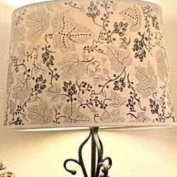 Floor Lamp It’s B/W Floral Lampshade