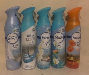 Febreze Air Mist Spray 5-Pack Assorted Scents