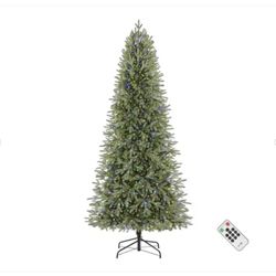 Home Accents Holiday 7.5 ft. Jackson Noble Fir Slim LED Pre-Lit Artificial Christmas Tree -  NEW