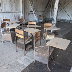 Vintage School Desks 