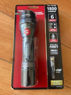Husky 1800 Lumen Dual Power Focusing Flashlight