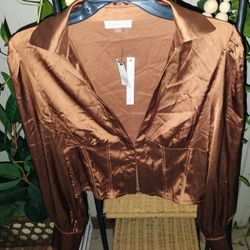 IN MERCED WOMEN'S BLOUSE SIZE LARGE PERFECT FOR FALL 🍂🍁