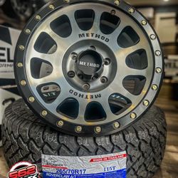 Method Race Wheels And Tire Package 265/70/17 All Terrains 6x139 bolt pattern